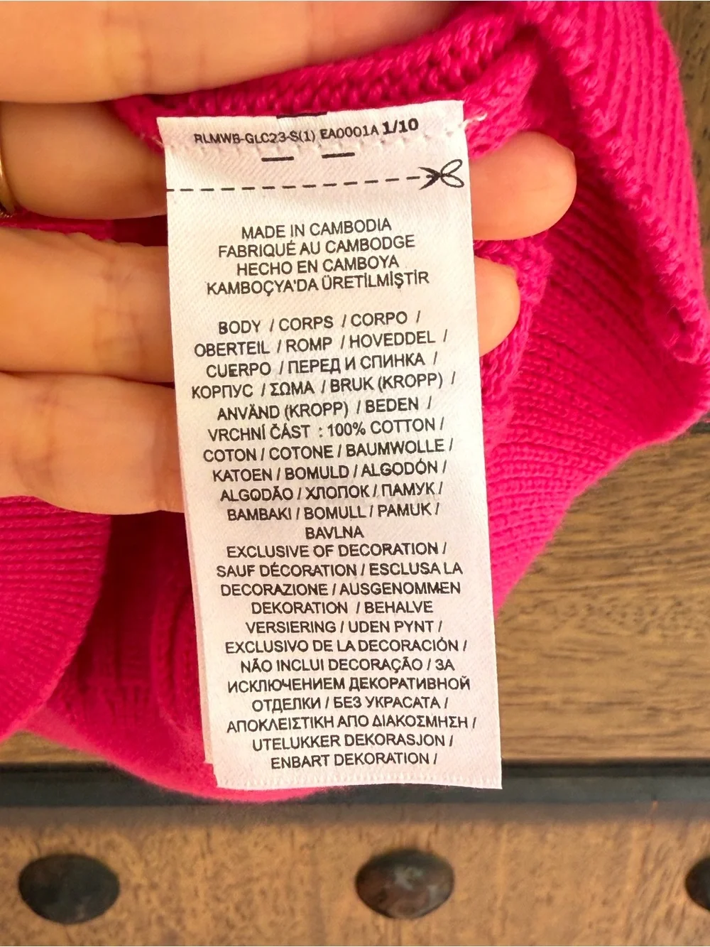 Ralph Lauren fuchsia Cable-Knit Crewneck Sweater Size M